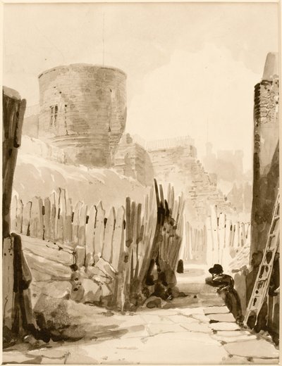 White Friar Tower, Newcastle upon Tyne by Thomas Miles Richardson